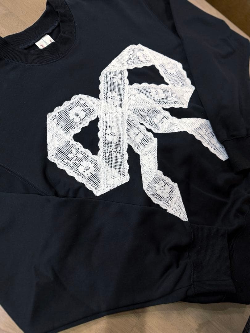 【新品未使用】Yuhan Wang lace bow sweatshirt M