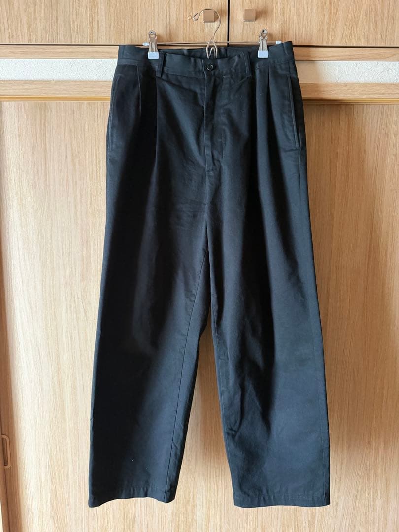 A.PRESSE Type.1 チノ トラウザーズ BLACK 1