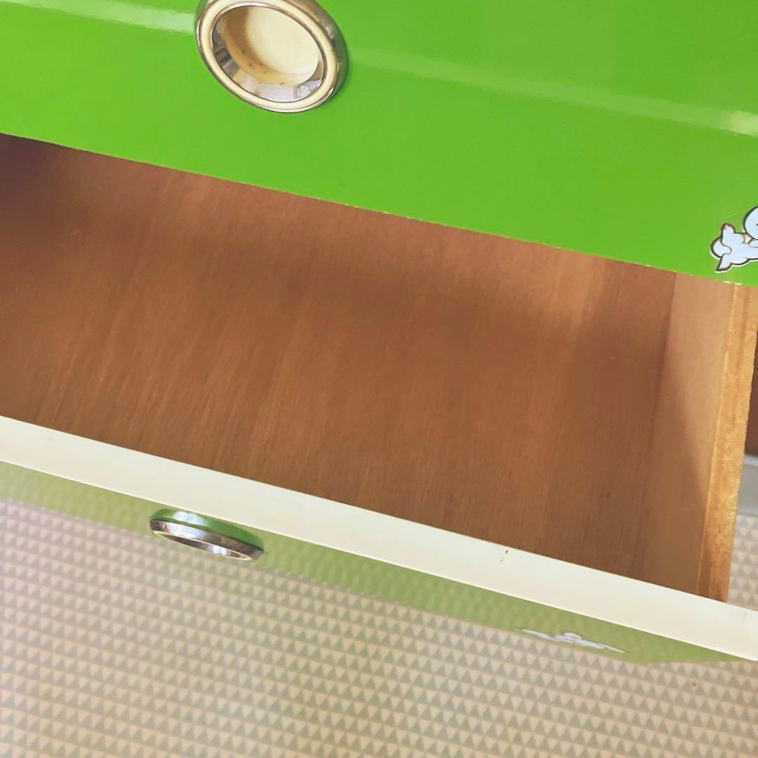 レトロポップ 木製 5段 チェスト 箪笥 グリーン昭和レトロ 引き出し 緑