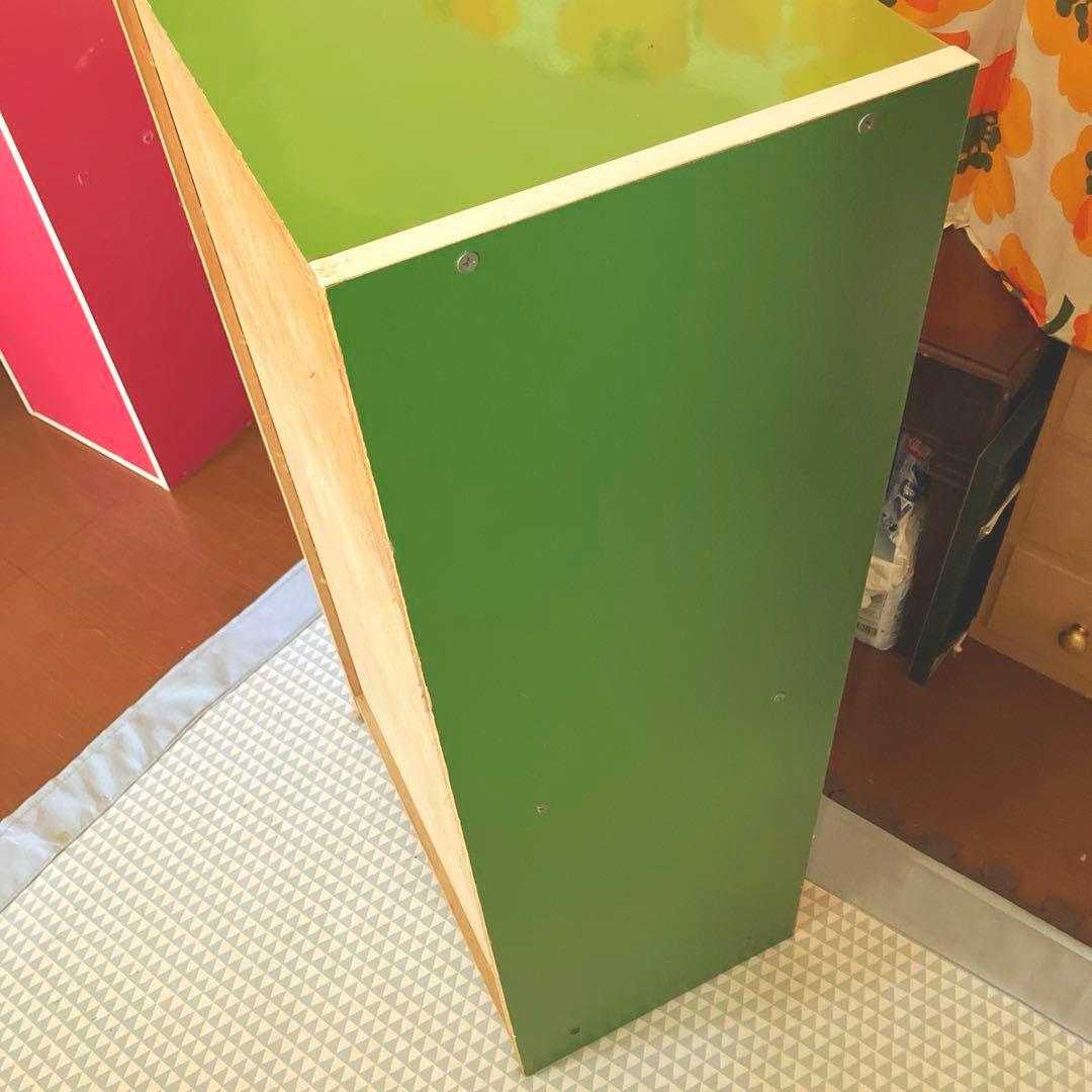 レトロポップ 木製 5段 チェスト 箪笥 グリーン昭和レトロ 引き出し 緑