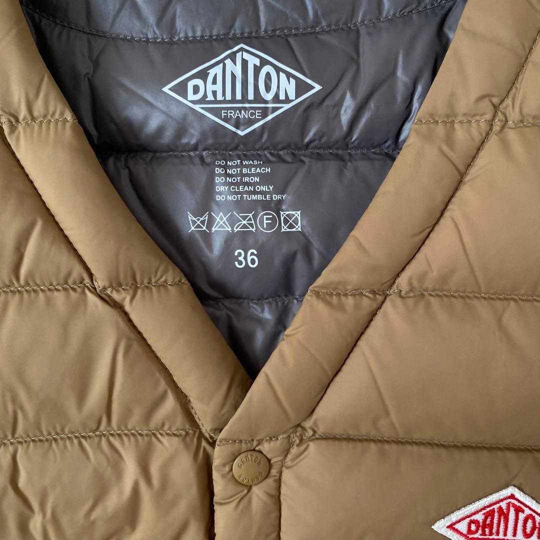 【yu.sa.ka】【新品】DANTON カーキ ダウンベスト 36