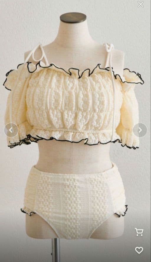 オリーブ・デ・オリーブ レースシャーリングスイムウェア　水着 （タグ無し新品）