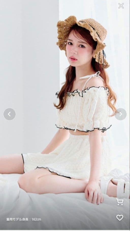 オリーブ・デ・オリーブ レースシャーリングスイムウェア　水着 （タグ無し新品）