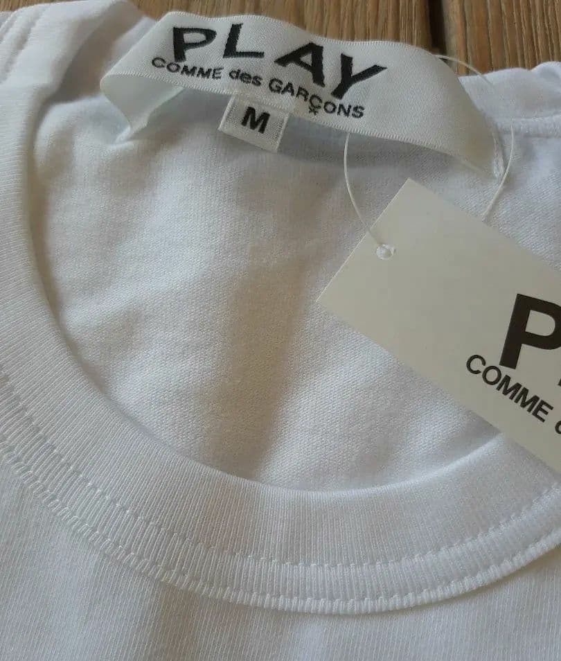 M正規品PLAY COMME DES GARÇONS 長袖Tシャツ M ホワイト