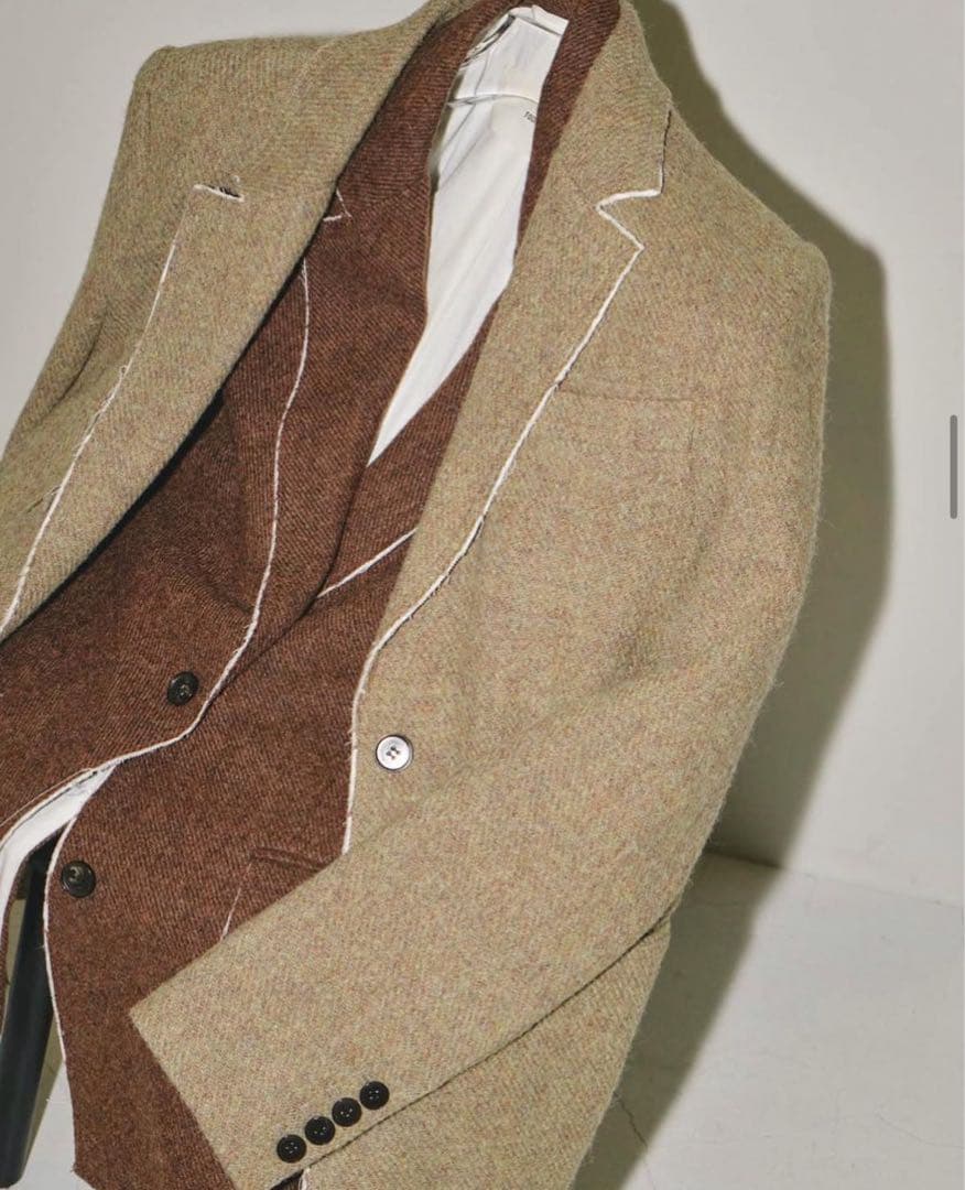 【美品】TODAYFUL CUTOFF WOOL JACKET 36 Olive
