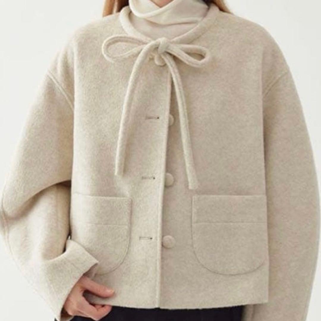 Fano Studios ノーカラージャケット　リボンタイ