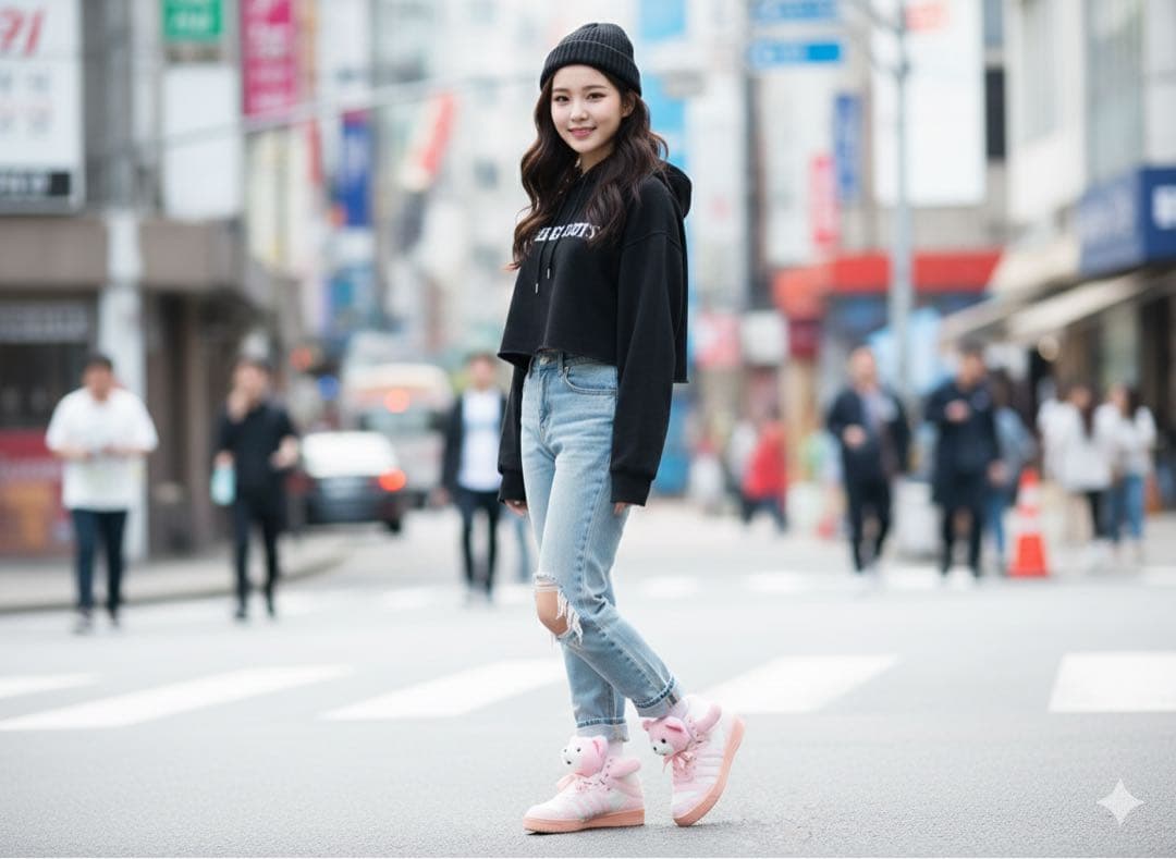 アディダス adidas ジェレミー・スコット ハイカット　クマ　ピンク