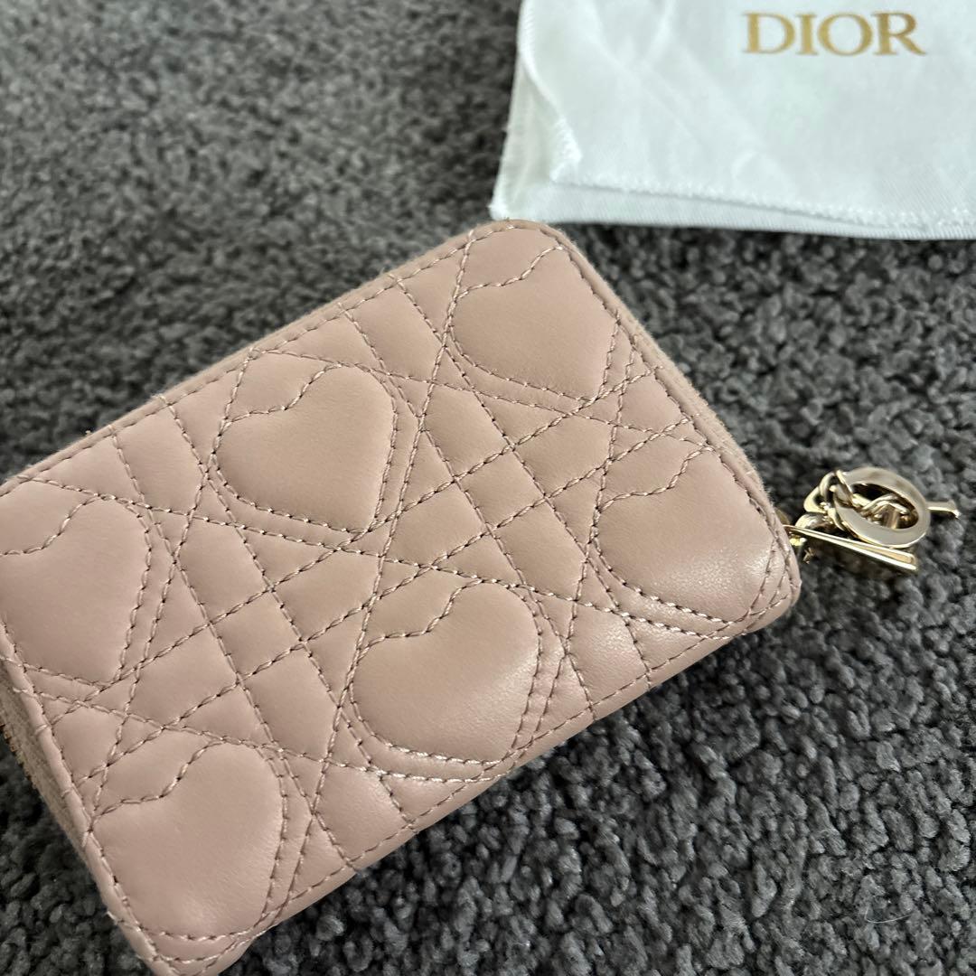 Dior ミニ財布　ピンク　ハート