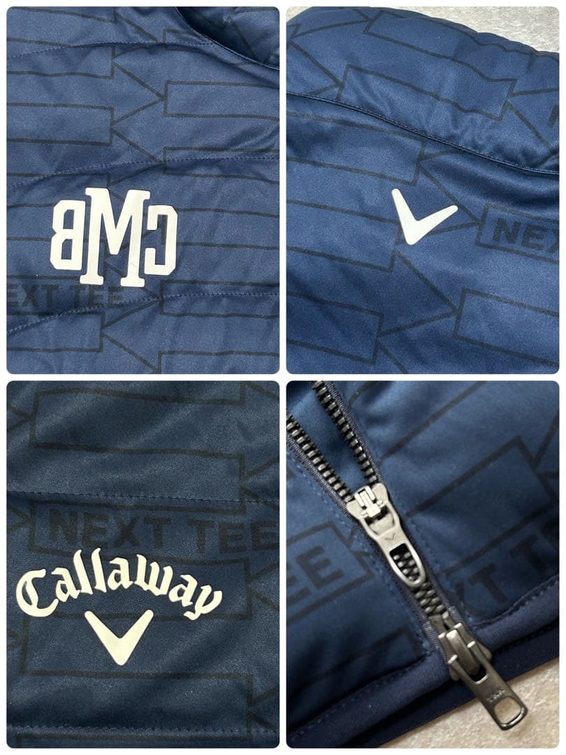 極美品 Callaway golf キルティングダウン ネイビー XL