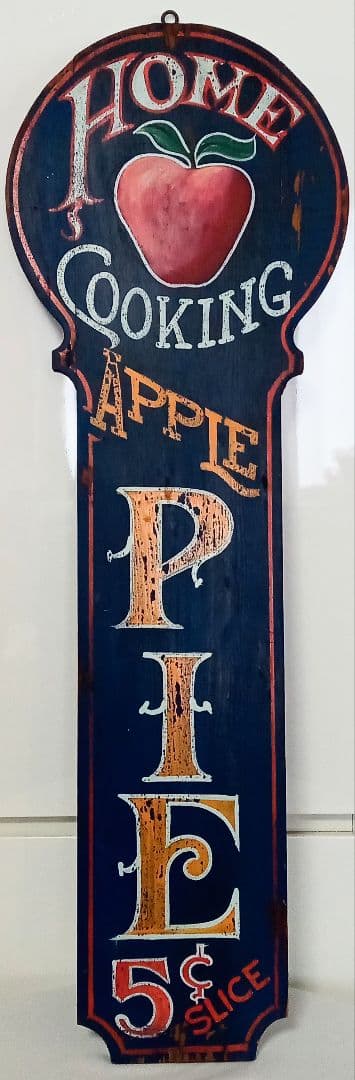 超レア看板米国ロス市パイ店の本物手書き看板1960年代物　ロス市老舗骨董店で入手