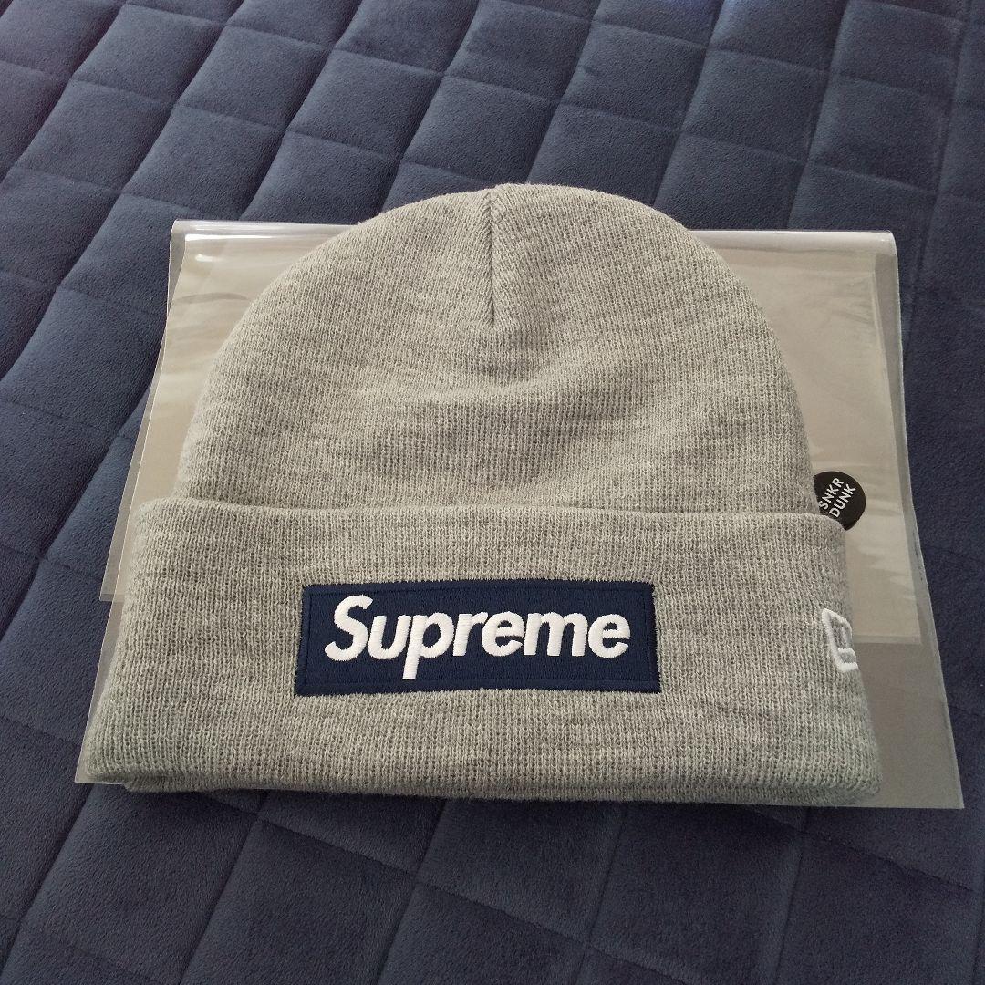 は*ー様 Supreme×ニューエラ ビーニー25FW 最新グレーBOXLogo
