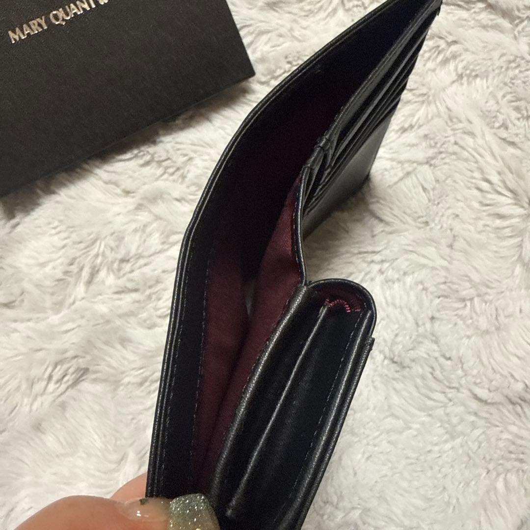 MARY QUANT ブラック二つ折り財布
