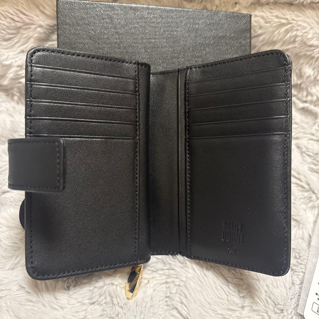 MARY QUANT ブラック二つ折り財布