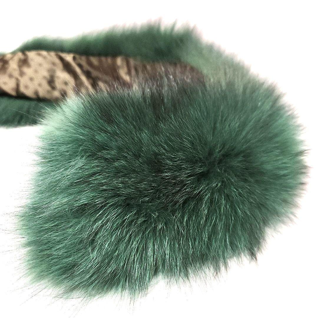 ​美品✨SAGA FURS 最高級フォックスファー レア色グリーン サガ