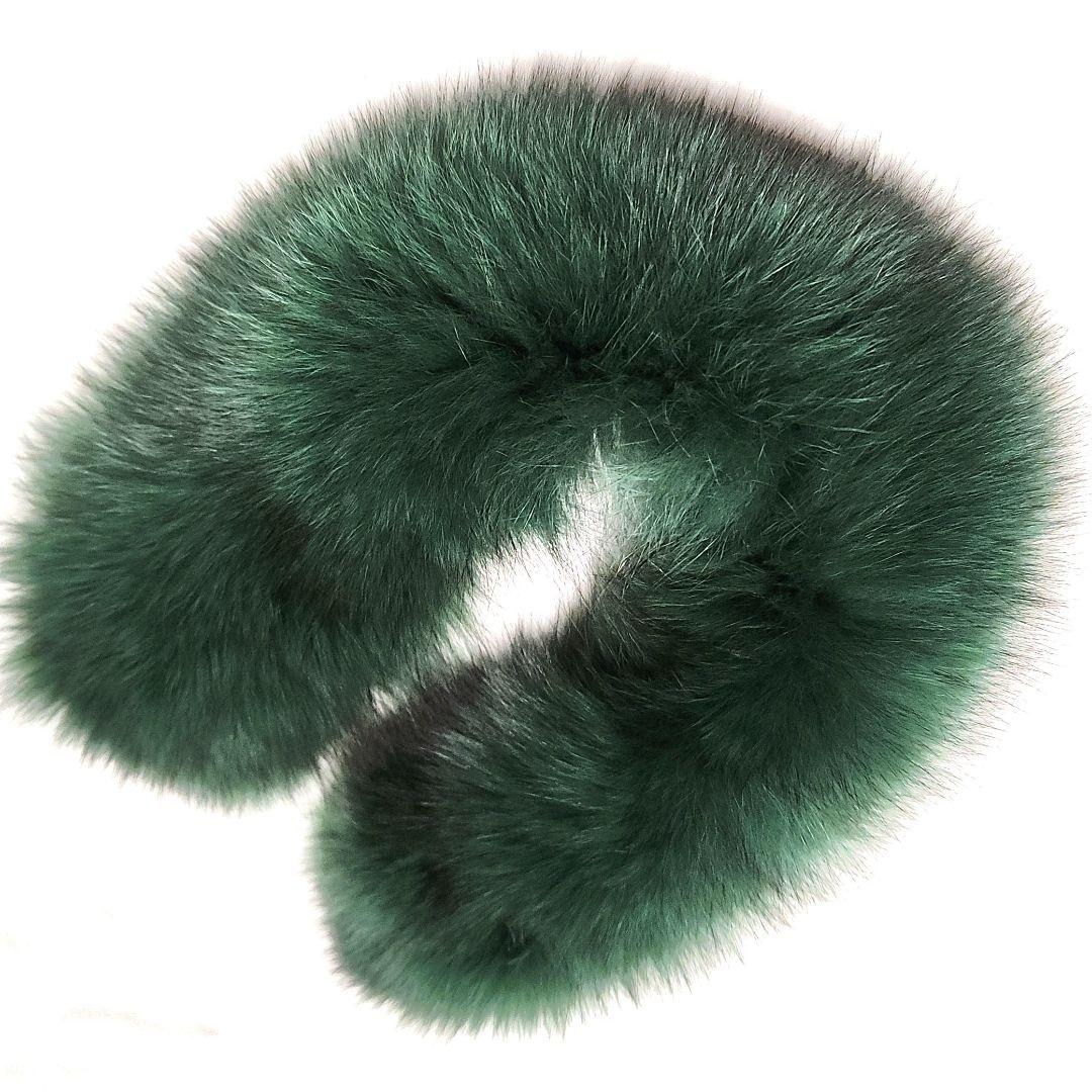 ​美品✨SAGA FURS 最高級フォックスファー レア色グリーン サガ