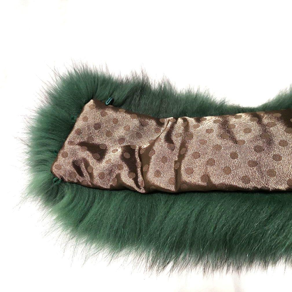 ​美品✨SAGA FURS 最高級フォックスファー レア色グリーン サガ