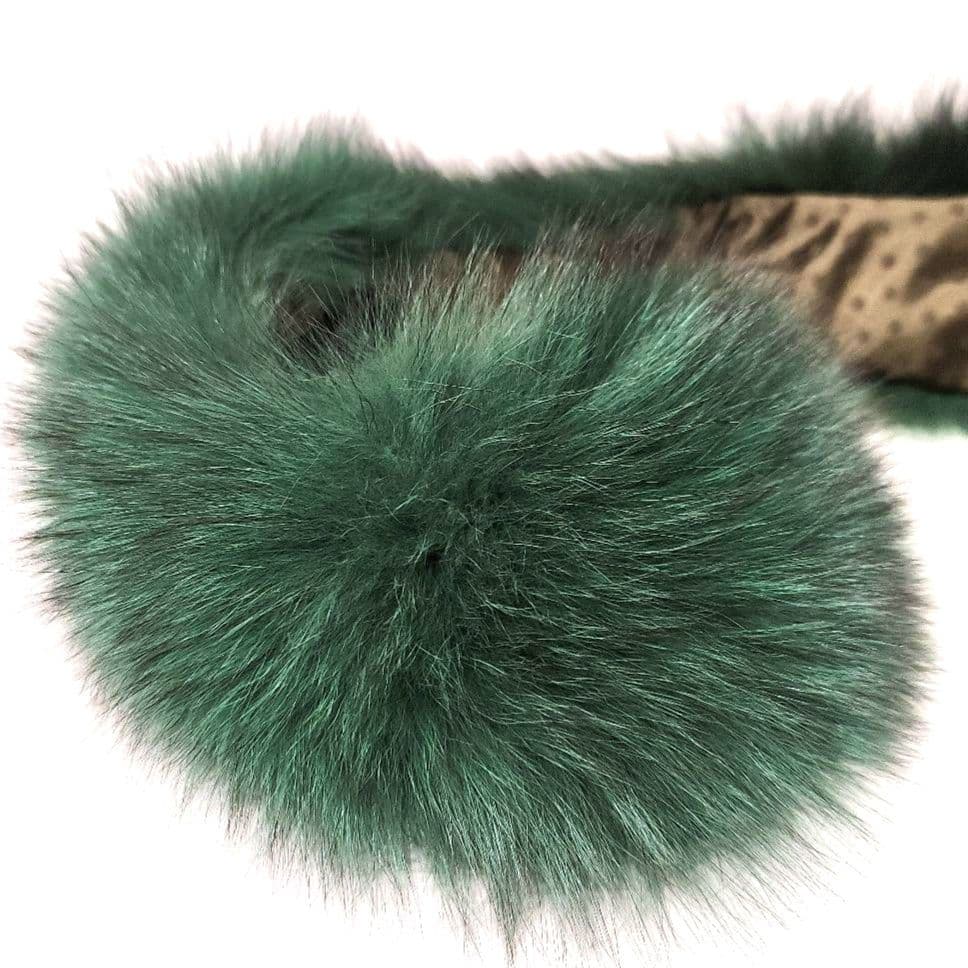 ​美品✨SAGA FURS 最高級フォックスファー レア色グリーン サガ