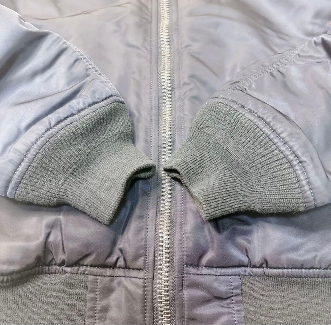 アルファ フライトジャケットma-1 ネイビー リバーシブル 短丈 中綿MA-1