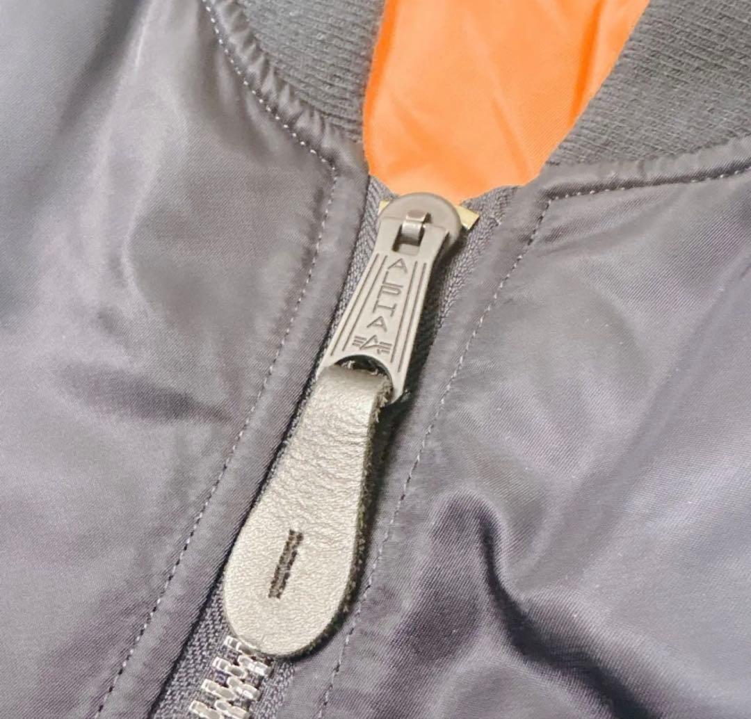 アルファ フライトジャケットma-1 ネイビー リバーシブル 短丈 中綿MA-1