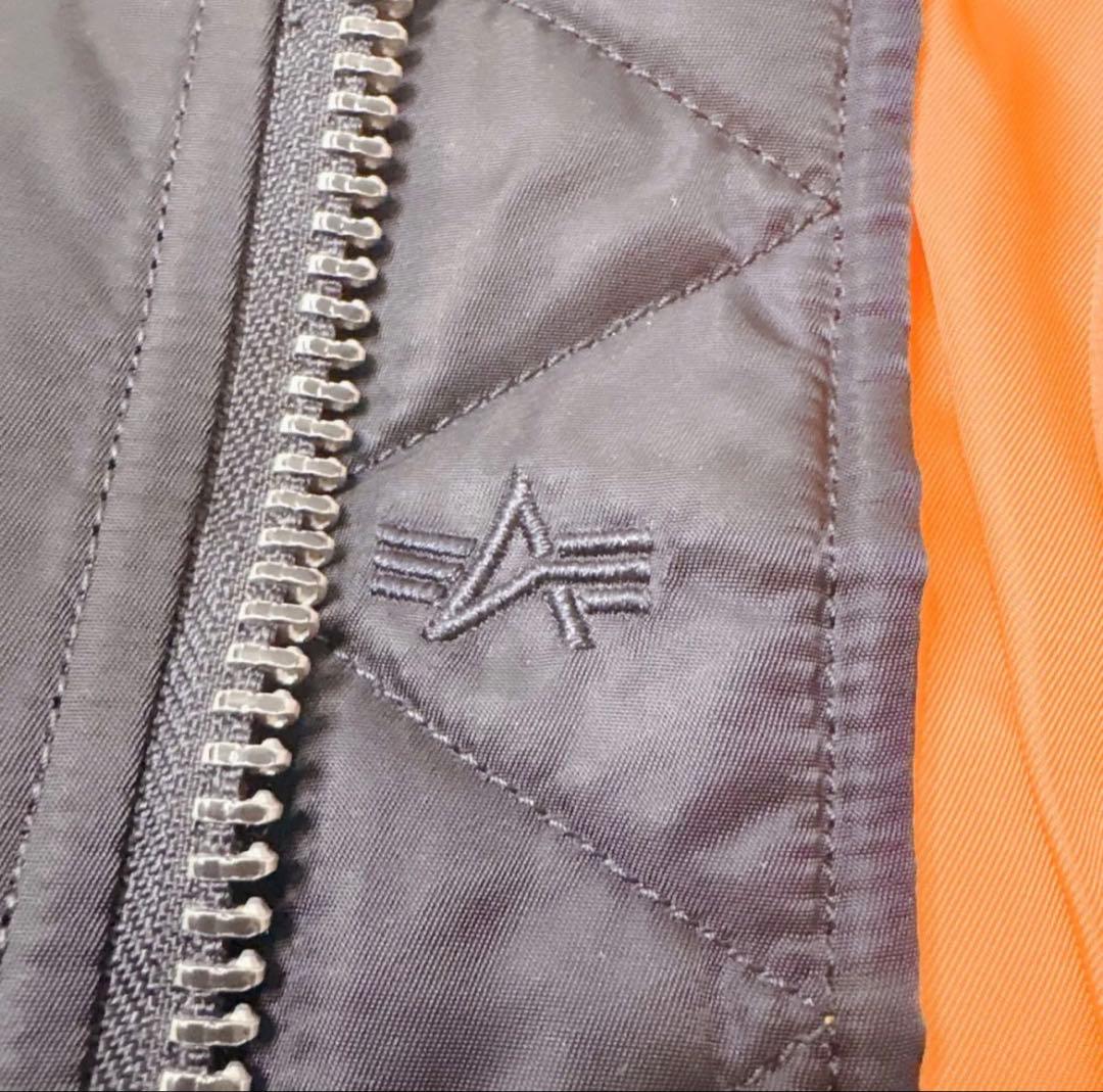 アルファ フライトジャケットma-1 ネイビー リバーシブル 短丈 中綿MA-1