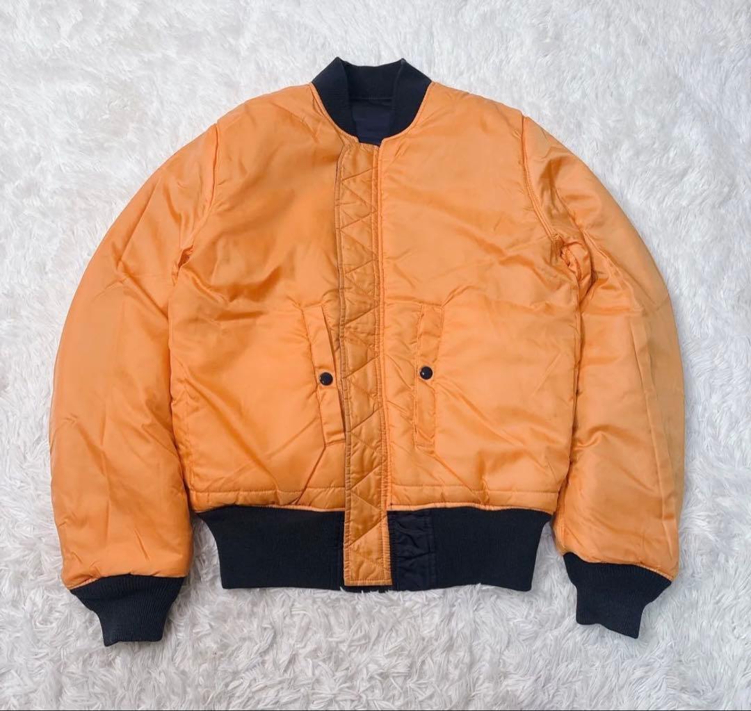 アルファ フライトジャケットma-1 ネイビー リバーシブル 短丈 中綿MA-1