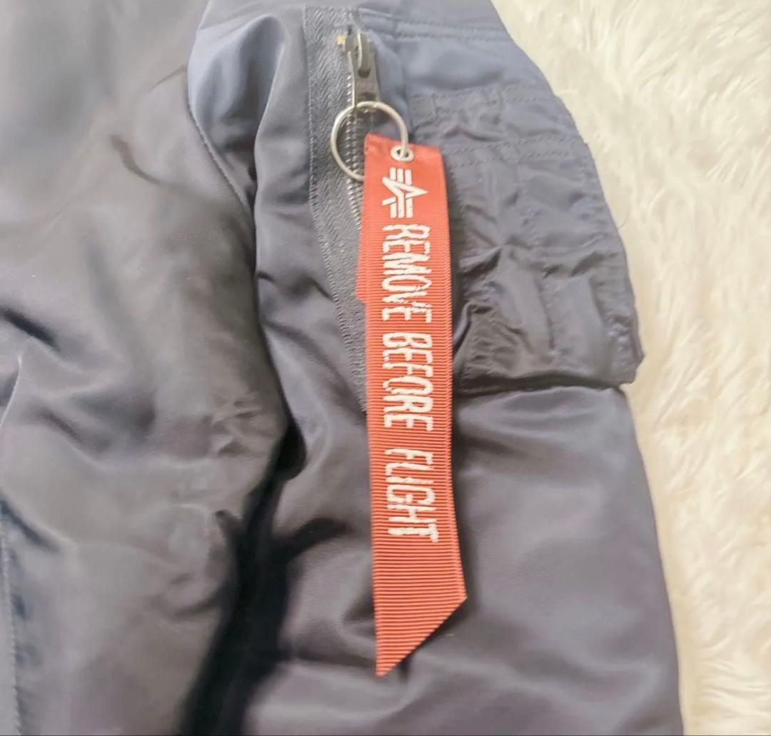 アルファ フライトジャケットma-1 ネイビー リバーシブル 短丈 中綿MA-1