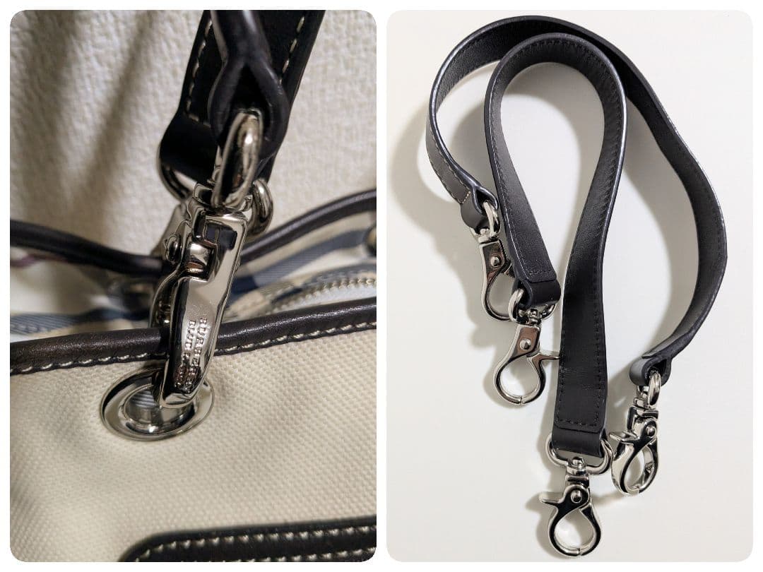 美品★バーバリーブルーレーベル 2way キャンバス レザー ショルダーバッグ