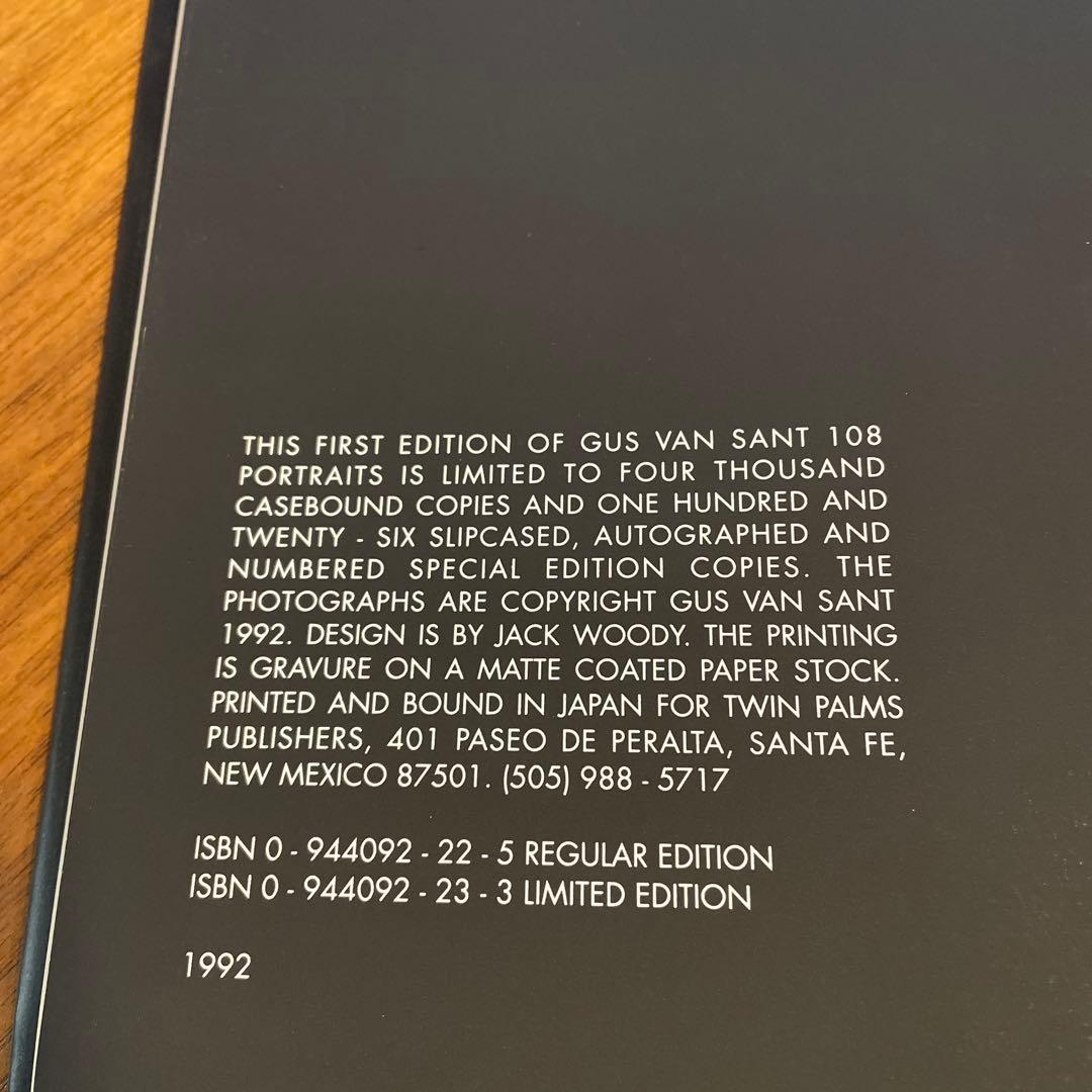 GUS VAN SANT ガスヴァンサント／108 PORTRAITS 写真集