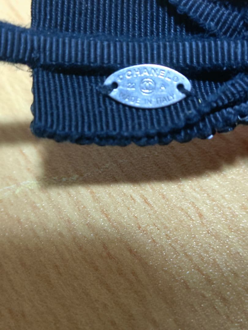 CHANEL シャネル ブラックリボン ヘアバンド カチューシャ