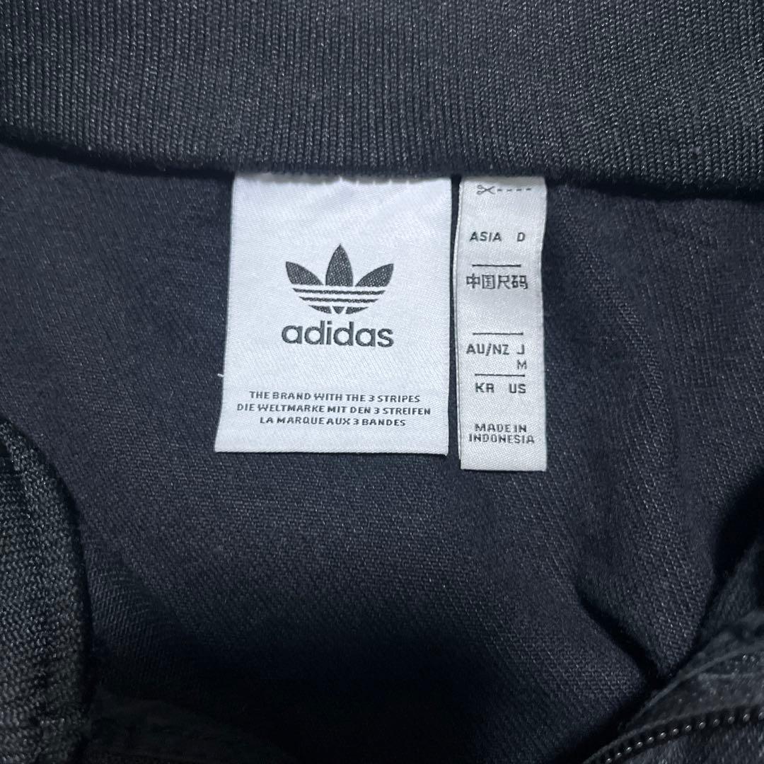 adidas ブラック ジップアップジャージ M デニム素材