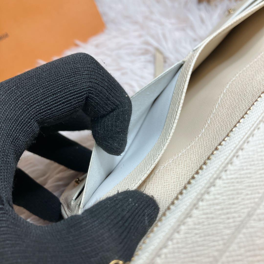 極美品 ルイヴィトン ダミエ アズール ポルトフォイユ アンソリット 長財布