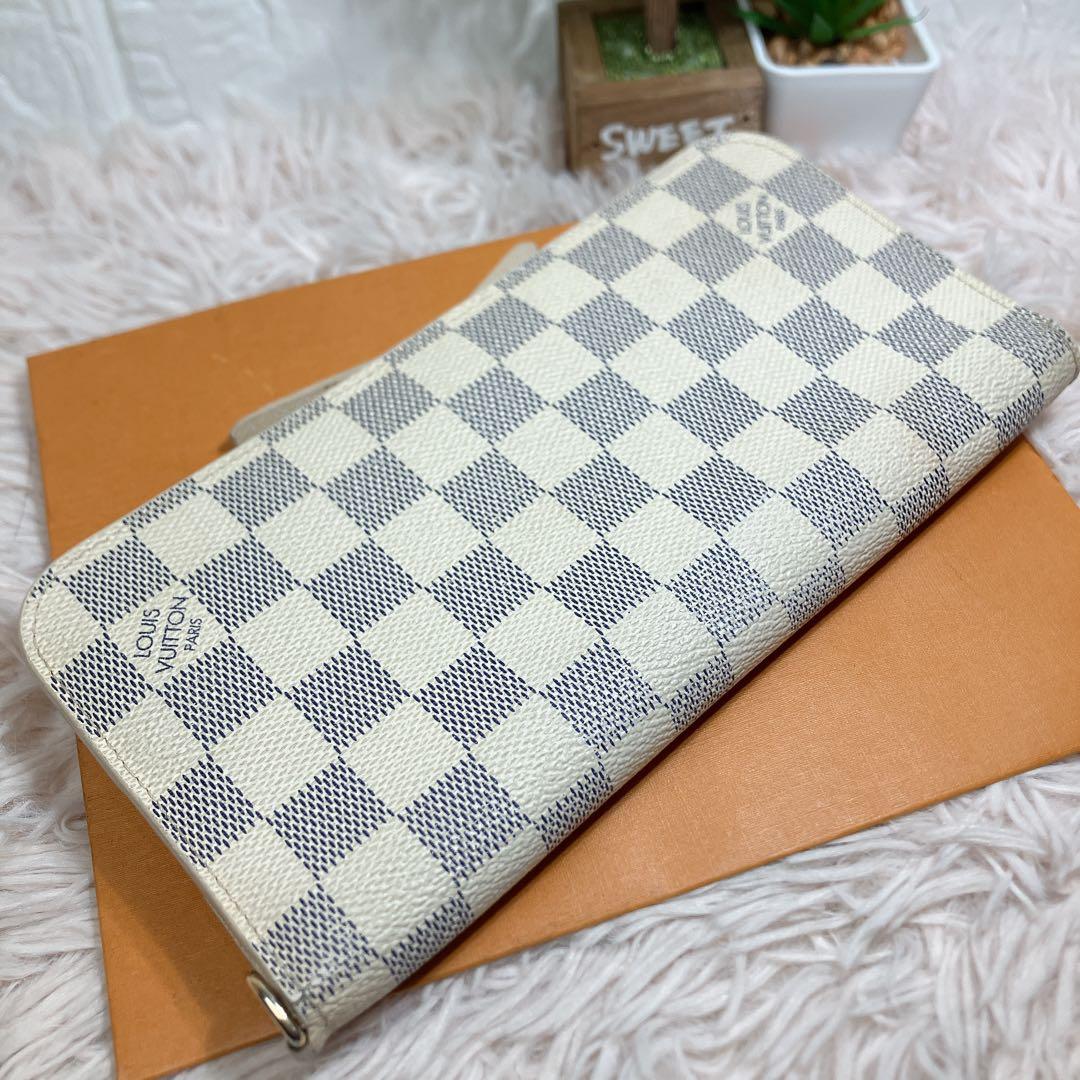 極美品 ルイヴィトン ダミエ アズール ポルトフォイユ アンソリット 長財布