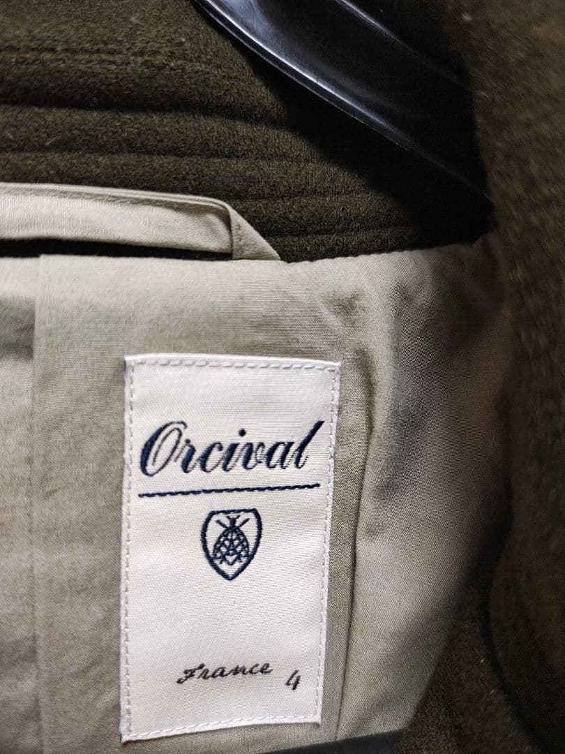 Orcival 　オリーブ色　フード付コート サイズ4
