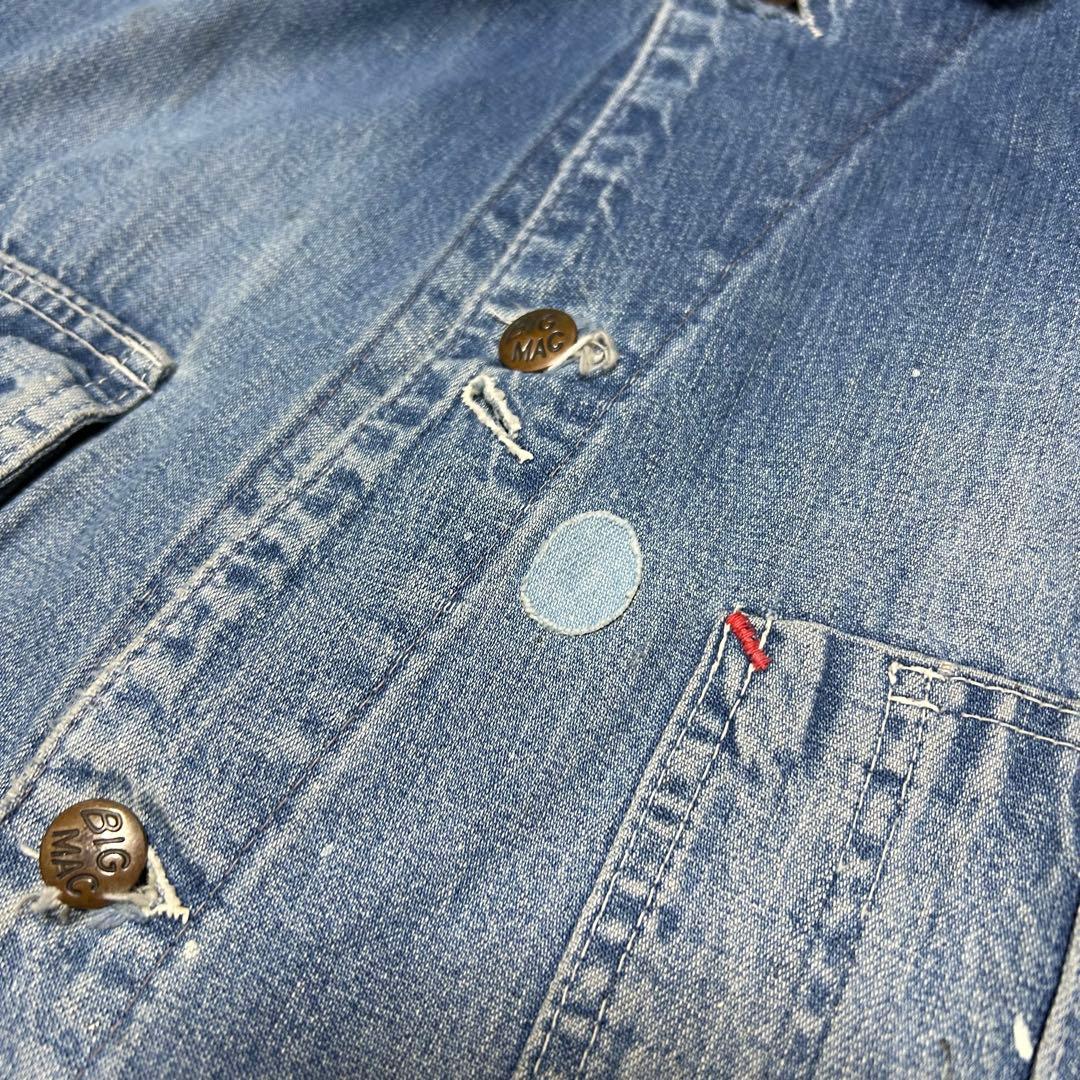 コーヒー 60s BIG MAC DENIM COVERALL 40相当