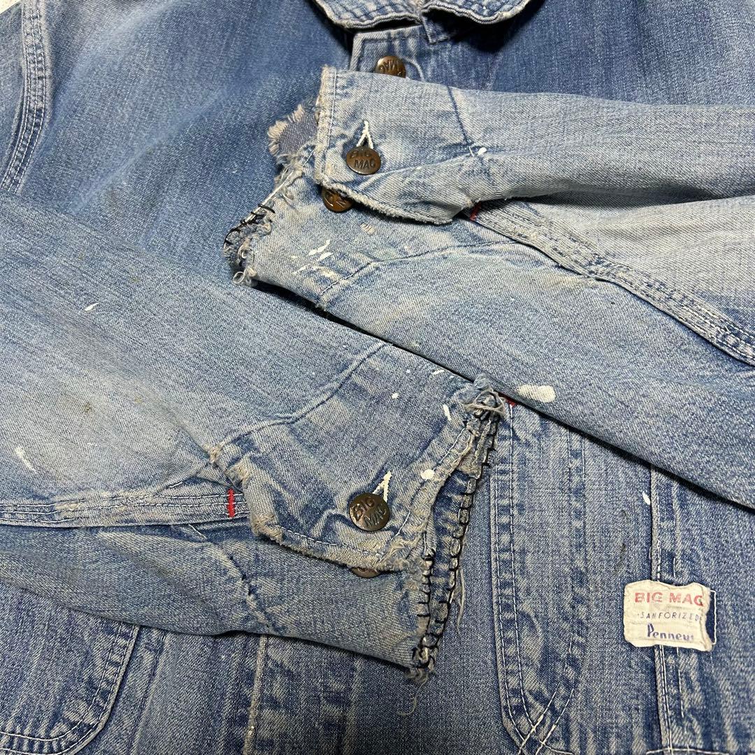コーヒー 60s BIG MAC DENIM COVERALL 40相当