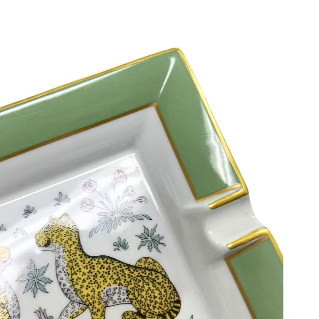 <希少> HERMES エルメス 灰皿 トレイ 小物入れ 豹 レオパード