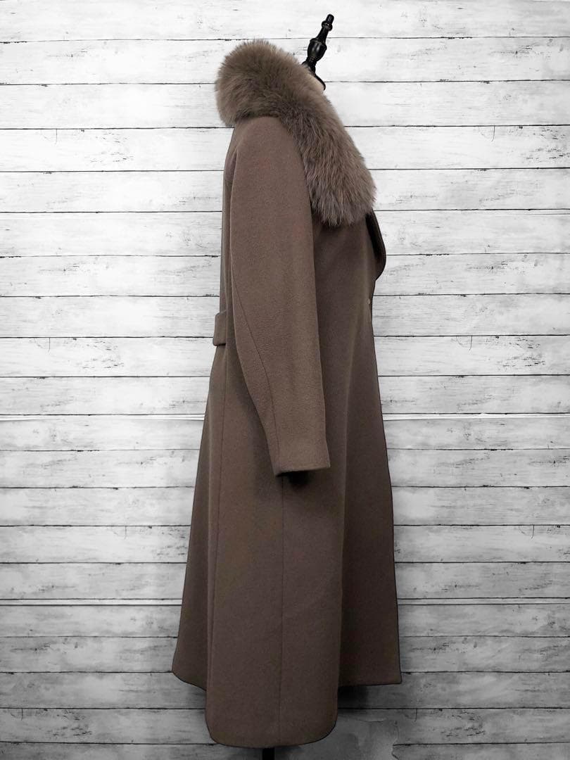 完売品！ ノエラ ファーティペット付フレアチェスターコート ブラウン Mサイズ