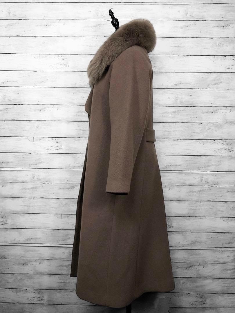 完売品！ ノエラ ファーティペット付フレアチェスターコート ブラウン Mサイズ