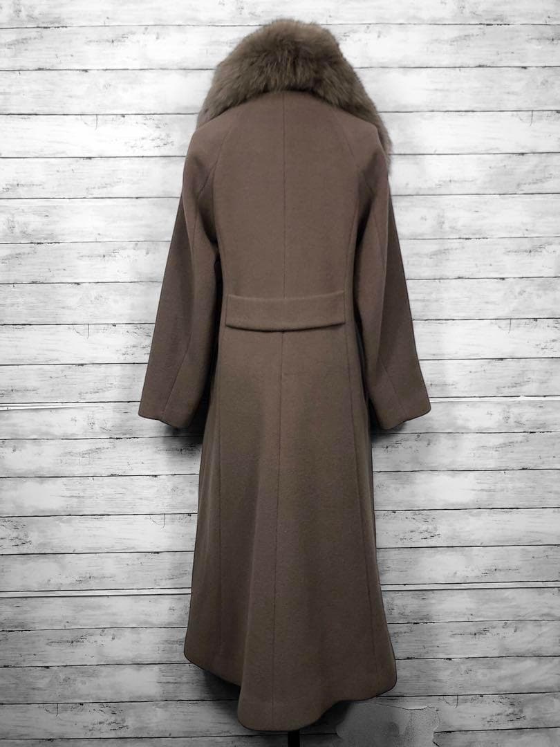 完売品！ ノエラ ファーティペット付フレアチェスターコート ブラウン Mサイズ