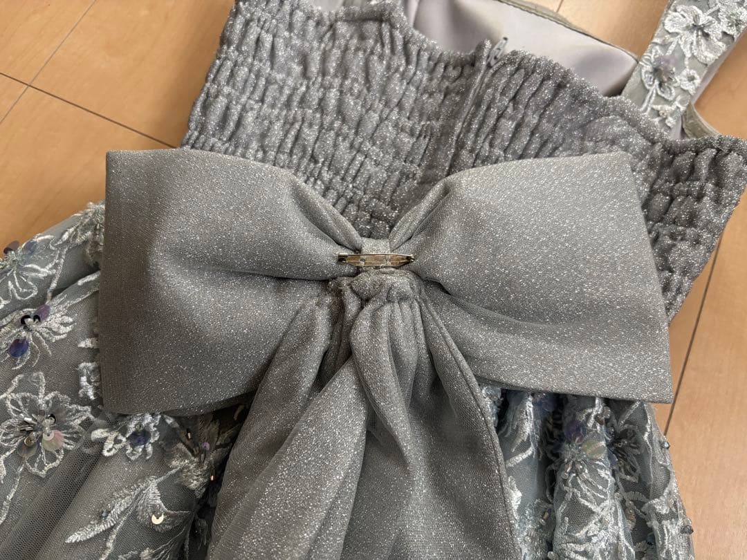 ☆美品！［ツイード］ドレス　シルバー　演奏会、コンクールなどに☆