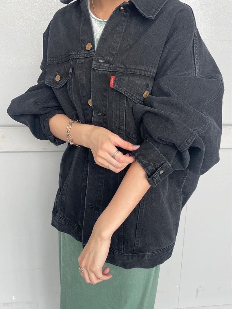Ungrid ビッグシルエットデニムジャケット　ブラック　黒　アングリット