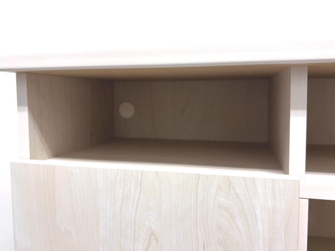 【極美品】ホワイトウッド キャビネット / TV / 本棚