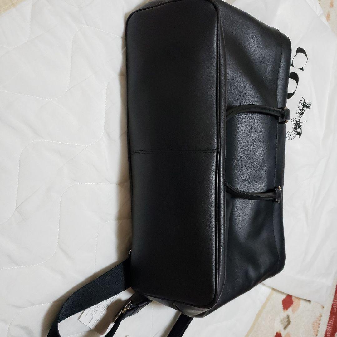 COACH 黒 レザー バッグ　メンズ　黒　ラージ