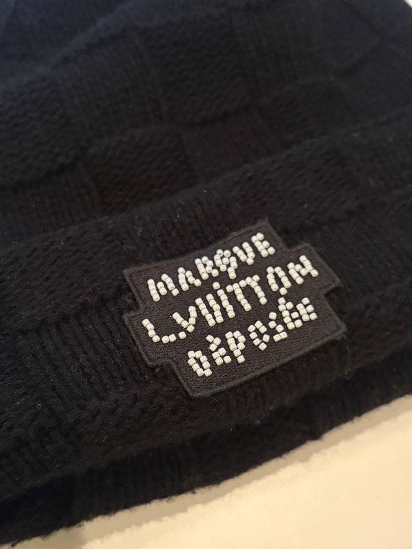 ヴィトン ニット帽 M7336A ビーニー・ダミエ パール