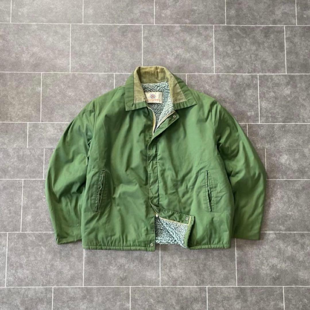 70-80's vintage 古着 裏ボア ミリタリージャケット カーキ