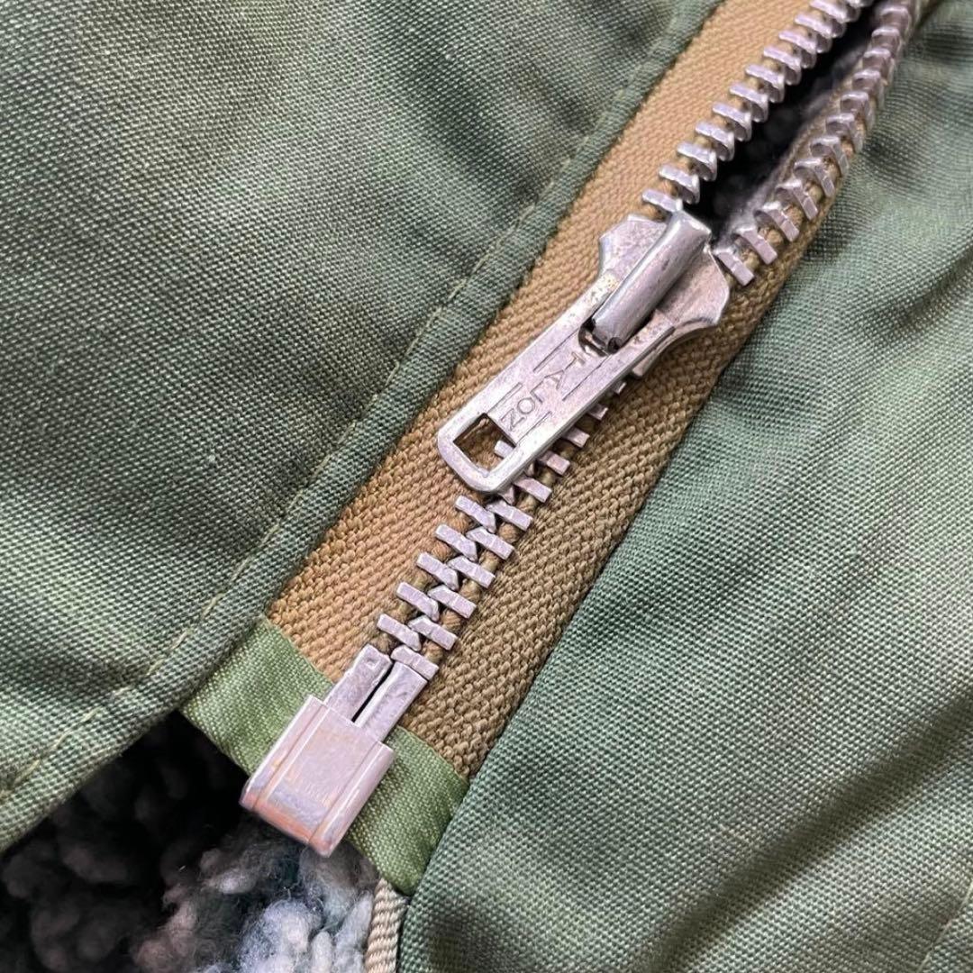 70-80's vintage 古着 裏ボア ミリタリージャケット カーキ