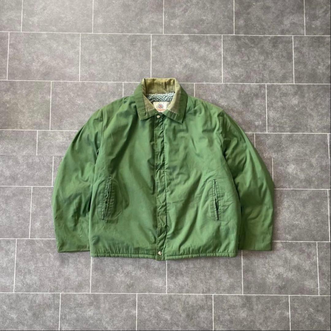 70-80's vintage 古着 裏ボア ミリタリージャケット カーキ