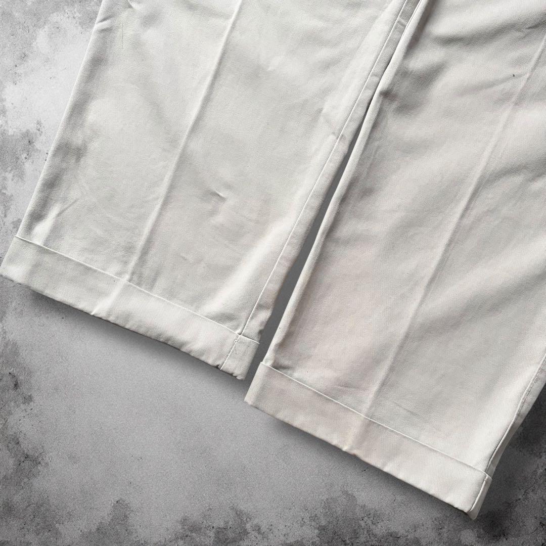 90s USA製 DOCKERS ツータックワイドチノ ヴィンテージ 白チノパン