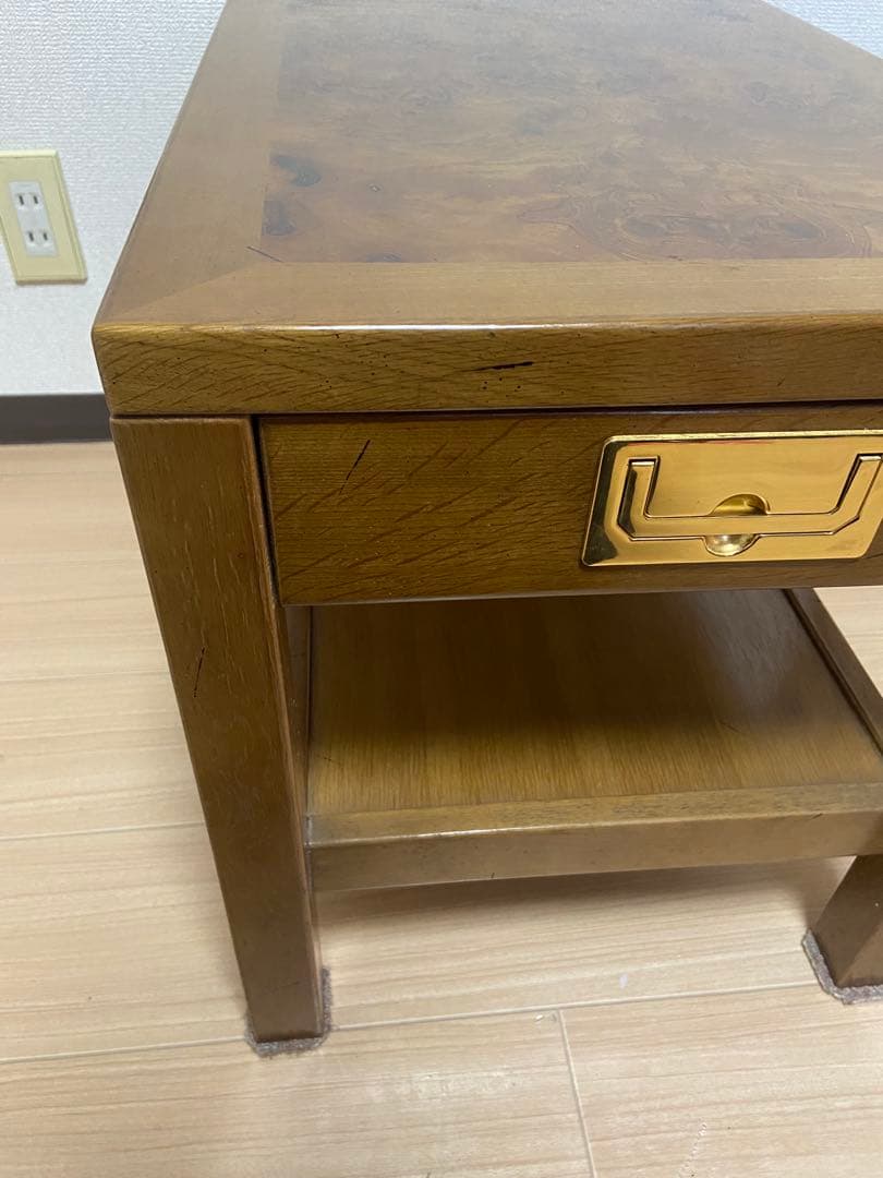 美品　カリモク　ドマーニ　テーブル　机　家具　木製　天然木　デザイン　おしゃれ