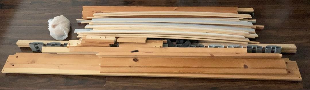 イケア NEIDEN 木製セミダブルベッドフレーム+すのこ